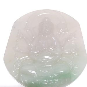 Authentic type A real lucky jade pendant buddha